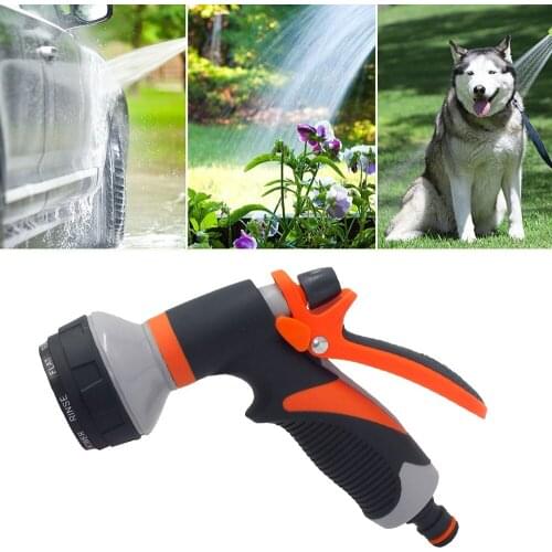 8 Patterns Water Nozzle Head Hose Sprayer Garden Spray Auto Car Washing home Garden Water Guns high pressure