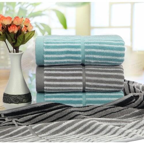 Zhangji 1PC 100% Cotton Towel for Adults Double Water Absorption British Style Multipurpose Sports Fitness Sweatable Towels