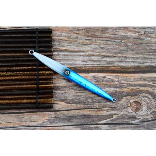 TL 40g 60g 80g 5 Colors Hard Fishing Metal Fast Jigging Lure Sinking Artificial Bait Shore Bass Long Cast Fishing Tackle