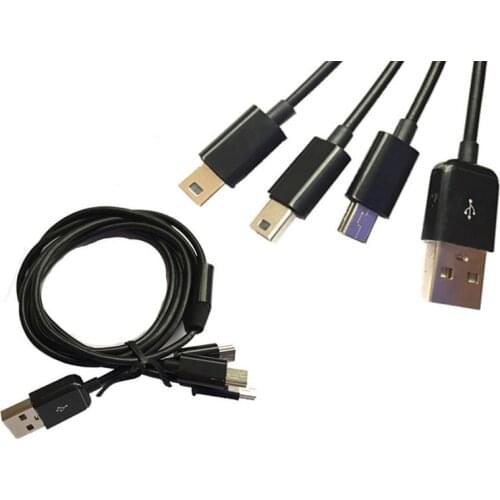1m 3 in 1 USB 2.0 A male to 3 Mini 5 pin data charging cable