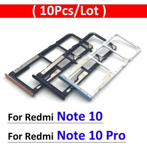 10Pcs/Lot, New For Redmi Note 10 Pro SIM Card Tray Slot Holder Replacement Part