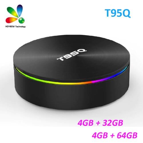 10PCS/LOT T95Q 4GB 64GB Android 9.0 LPDDR4 Amlogic S905X3 TV BOX Quad Core 2.4G 5GHz