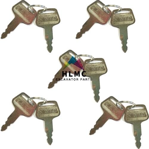 2PCS Excavator Kato Excavator Heavy Equipment Ignition Switch key