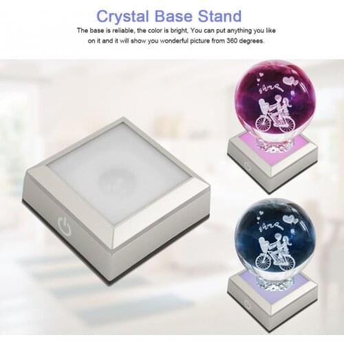 4 Types LED Crystal Light Display Stand Base Exhibition Indoor Light Up Stand Decoration Gift Dropshipping