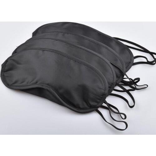 500pcs Polyester Eyeshade Black Sleeping Eye Cover Soft Sponge Pad Eye Mask Blindfold Sleep Eye Patch Goggles NO03