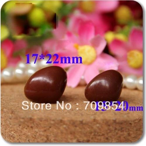 Free ship!! 400pcs/lot mixed size 20/22mm animal Triangular PLASTIC NOSES PLUSH BEAR Toy with washers