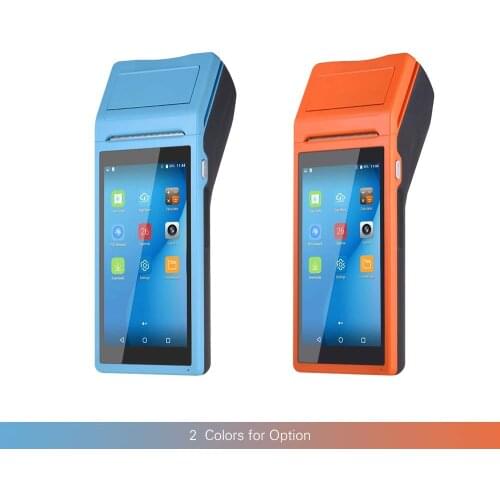 WiFi 3G Bluetooth Pos PDA Terminal Printer With 58mm Wireless Handheld Mobile Devices 5.5Touch Screen Barcode Camera Scanner 1D