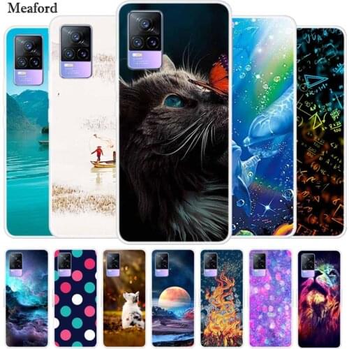 For VIVO V21 Case Luxury Silicone TPU Soft Cover Phone Case For VIVO V21E V 21 Shockproof Cute Case Bumper Fundas Coque Capa