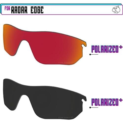 EZReplace Polarized Replacement Lenses for - Oakley Radar Edge Sunglasses - BlackPPlus-RedPPlus