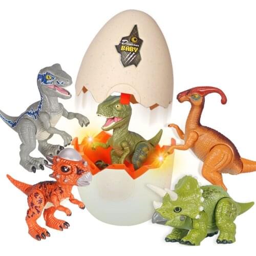 Spray Dinosaur Toys Broken Shell Hatching Egg With Lighting Music Touch Sensing Kids Pet Doll Baby Boys Children Birthday Gifts