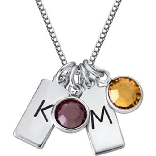 AIYANISHI 925 Sterling Silver Personalized Necklace Custom Engrave Your Name Necklace Pendant Women Jewelry ID Tag Necklaces