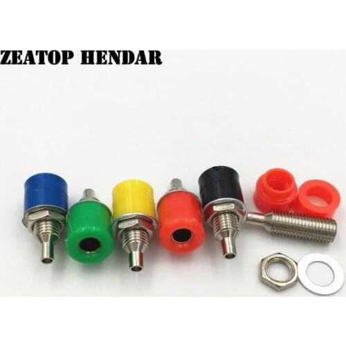 50Pcs Terminal Binding Post with 4mm Banana Socket for Amplifier Instrument Power Supply Panel Mounted Connector 5 Color