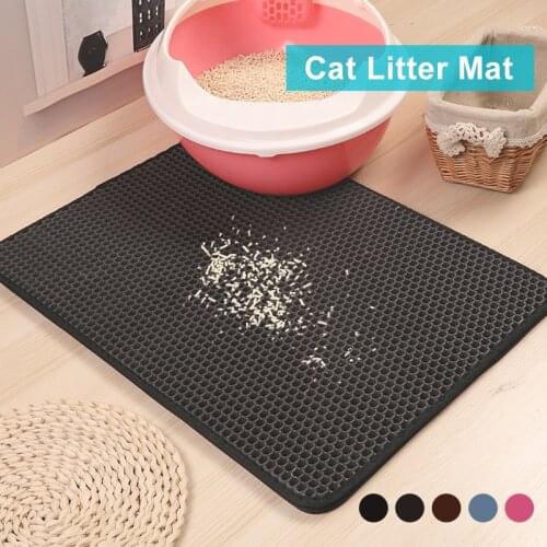 EVA Cat litter Mat Foldable Non-Slip Waterproo Pad Double Layer Cat Toilet Trapper Mats For Cat Colorful Cleaning Pets Accessory