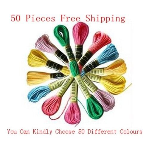 Best Choice Cross Stitch Thread Floss Cotton Thread Similar DMC Free Shipping---50 pieces