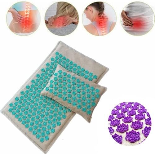 MO TULIP Lotus Massage Pad Massager Pillow Acupressure Relieve Body Back Pain Spike Mat Cushions Massage Yoga Mats Dropshipping