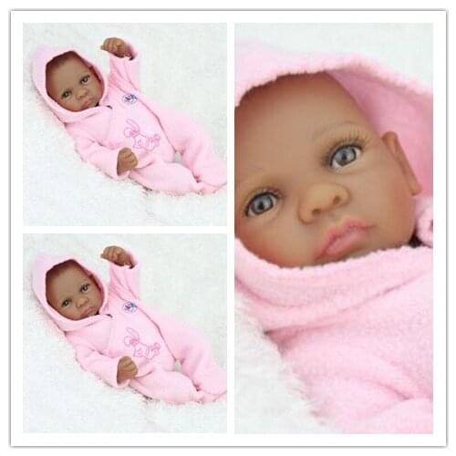 11 inch full silicone dolls reborn Basket Pillow Blankets Outfit Full silicone doll reborn babies soft silicone baby dolls Soft