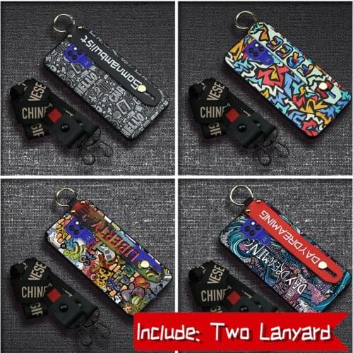 Anti-dust Soft Case Phone Case For MOTO G9 Play/G9 Dirt-resistant TPU Lanyard Durable Wristband