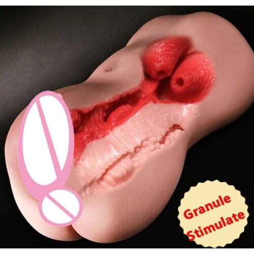 New Design Double Womb Pussy Masturbator Cup Adult Artificial Pocket Vagina Realistic Vaginal Anus Sex Toys Male Masturbation