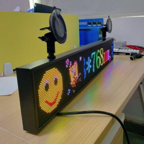 P4MM 85cm LED full-color APP programmable scrolling message LED display board store or 12v car LED billboard sign