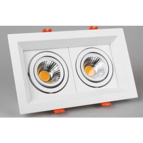 Dimmable 10W/20W/30W COB LED Down Lights recessed LED Grille Lamp high power LED Grid Light indoor led lighting Free Shipping