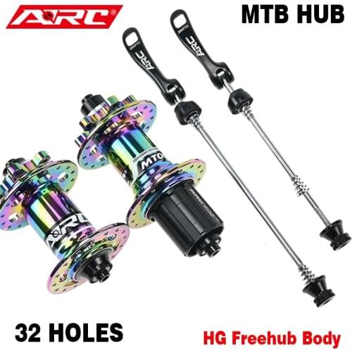 ARC Colorful Mountain Bike Hub 4 Sealed Bearings Bike Bicycle Hub 32 Holes Aluminum Cycling Wheel Hub Shimano 8 9 10 11 Speed