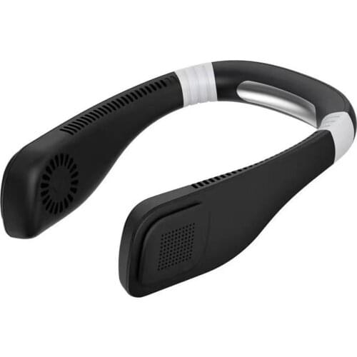 Hands Free Wearable Neck Adjustable Personal Cooling Fan Leafless Headphone Fan Hanging Neck Sport Cooling Fan