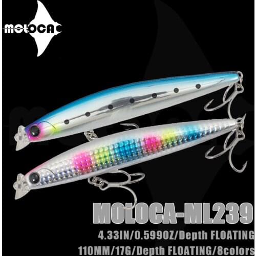 Fishing Accesorios Lures Mino Weights 17g 110mm Black Minnow Flaoting Topwater Isca Artificial Baits Leurre Brochet Fish Angeln