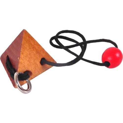 Creative Pyramid 3D Puzzle Unlock The Rope Toy Brain Mind Puzzle Game Toys For Children Learning Education Toy