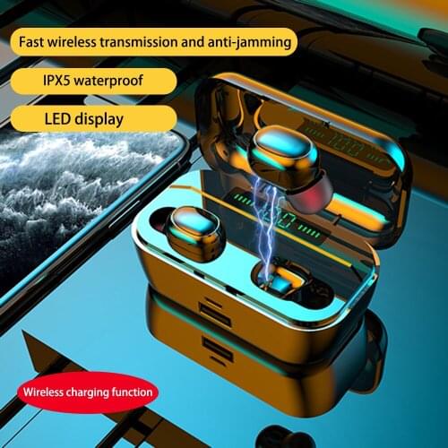 G6S TWS Touch Wireless Bluetooth 5.0 Headphones 9D Noise Reduction Stereo Sport Headsets Earbuds Earphones Wirelessly Charging