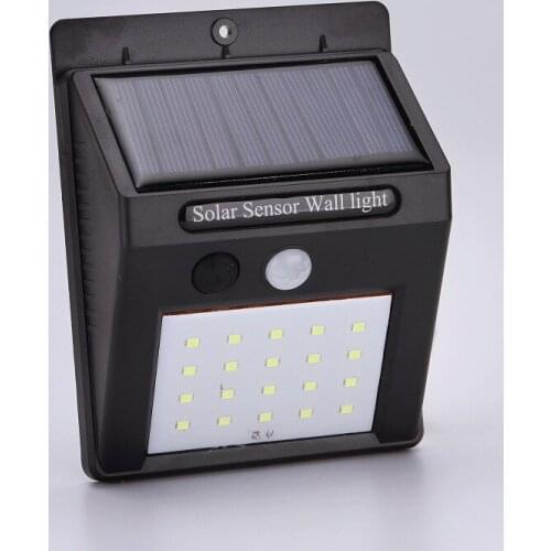 Jiguoor Waterproof Night lighting Outdoor Garden Lights Solar Home Wall Lamp Emergency Lamp Porch light 20LED Solar Sensor Light