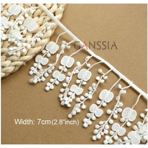 1 Yard Width:7cm&11.5cm Beautiful Macrame Desgin Laces Water-Soluble Polyester Lace for Sewing Scrapbooking Accessories(KK-567)