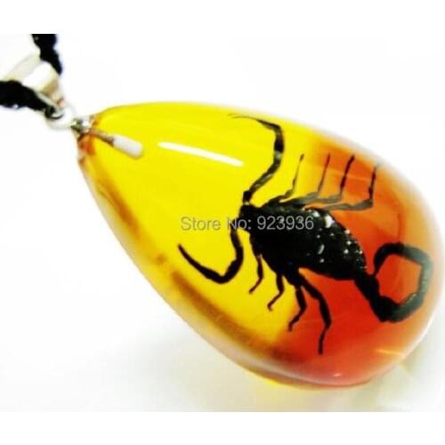 10 PCS Real Black Cool Scorpion Pendant Sexy Charming Scorpion Collection