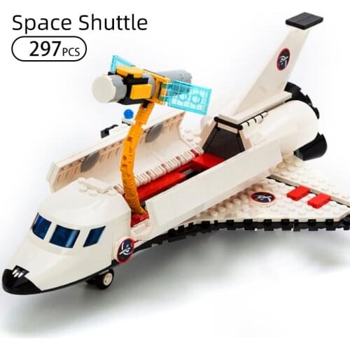297PCS City Aerospace series space shuttle Building Blocks For Children aerospaceplane figure Brick for children Christmas Gift
