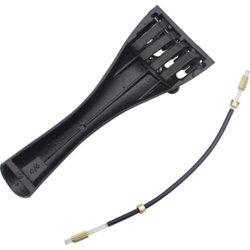 3/4 4/4 Violin Fiddle Tailpiece Hill Style with 1pcs Tailgut Tailcord 4 Fine Tuners Aluminum Alloy Durable Strong