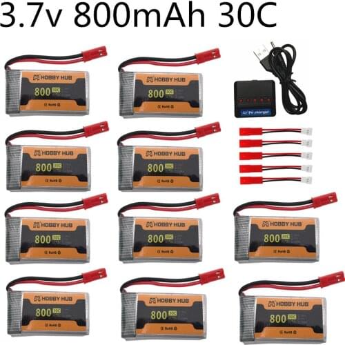 3.7V 800mAh 30c 902540 Lipo Battery For X400/X500/X300C/X800/1315/HJ818/HJ819 RC Quadcopter Drone Spare Part With charger