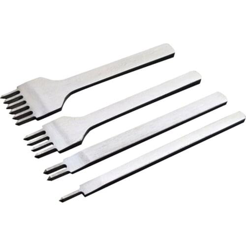 4 Pcs/set 3/4/5/6mm Leather Craft Tools Hole Punches Lacing Stitching Punch for DIY Home Sewing Handmade Leather Tools