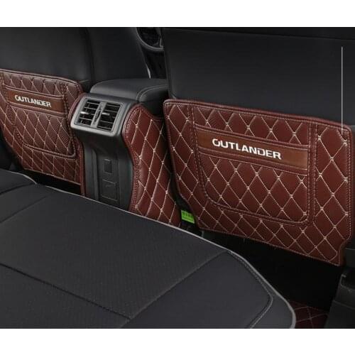 Car armrest box Back row anti kicking pad holster Artificial Leather for MITSUBISHI outlander 2016-2019 Accessories Car-styling
