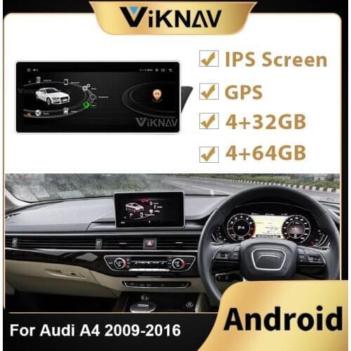 Android Car Radio Head Unit For AUDI A4 2009 2010 2011 2012 2013 2014 2015 2016 High match Car Stereo Recorder Multimedia Player