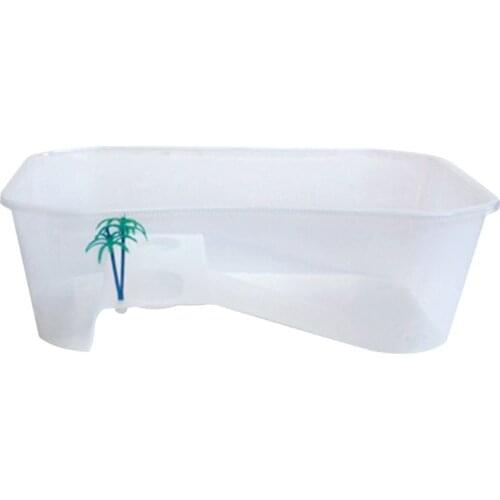 Reptile Vivarium Box Turtle Tortoise with Basking Ramp Tank Breeding Food Tool X4YE