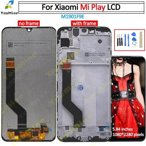 For Xiaomi Mi Play LCD Display Digitizer Touch Screen M1901F9 Assembly Replacement For Xiaomi Play LCD