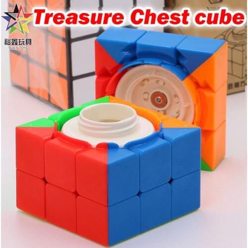 Puzzle Magic Cube YuXin 3x3x3 3*3*3 333 Treasure Chest cube secret Box treasures of box kit special twist wisdom logic gift toys