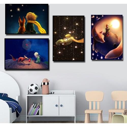 High-Definition The Little Prince Movie Canvas Painting Poster And Prints Kids Bedroom Wall Art For Home Decoration