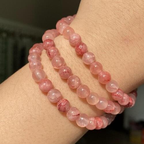 Natural Red White Persian Jades Stone Round Loose Spacer Beads For Jewelry Making Diy Bracelet Necklace Earrings 4 6 8 10 12mm