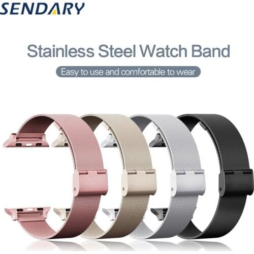 Metal Bracelet Watch Band for Apple Watch SE 6/5/4 40MM 44MM Loop Strap for iWatch Series 1/2/3 38MM 42MM Wrist Belt Watchband