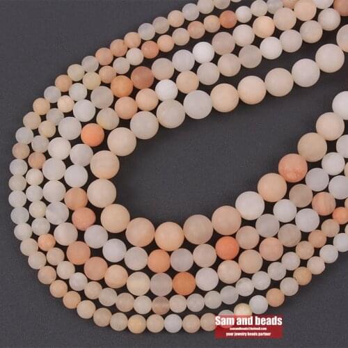 Natural Stone 5A Grade Dull Polish Matte Pink Aventurine Round Loose Beads 4 6 8 10 12MM Pick Size for Jewelry Making MPB03
