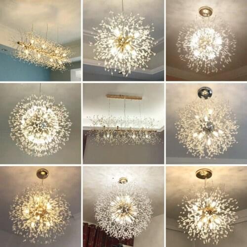 Nordic Modern Dandelion Chandelier Drawing Room Restaurant Living Room Master Bedroom Creative Crystal Luxury Pendant Lighting