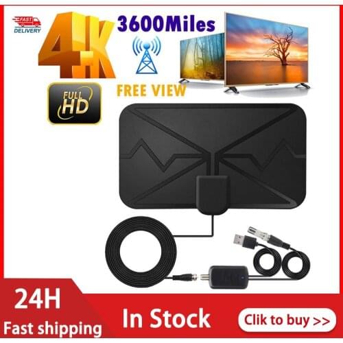 Newest 4K Digital Antenna TV Indoor With Amplifier Signal Booster HD Digital 3600 Miles DVB-T2 HDTV Antenna Fast Delivery