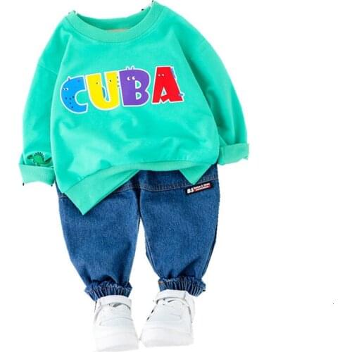 New Spring Autumn Baby Boys Girls Clothes Children Cotton T Shirt Pants 2Pcs/sets Toddler Casual Clothing Infant Kids Tracksuits