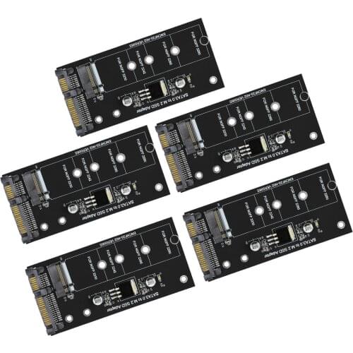 5PCS M2 Ssd To 2.5 inch Sata Adapter M.2 Ssd To Sata3 Convert Card For Ngff 30/42/60/80Mm M.2 Ssd Hard Drive