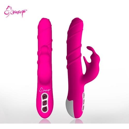 Rechargeable 360 Rotating Vibrating 7 Speed Powerful Vibration Massager Waterproof big dildo Rabbit Vibrator Sex Toys for Women
